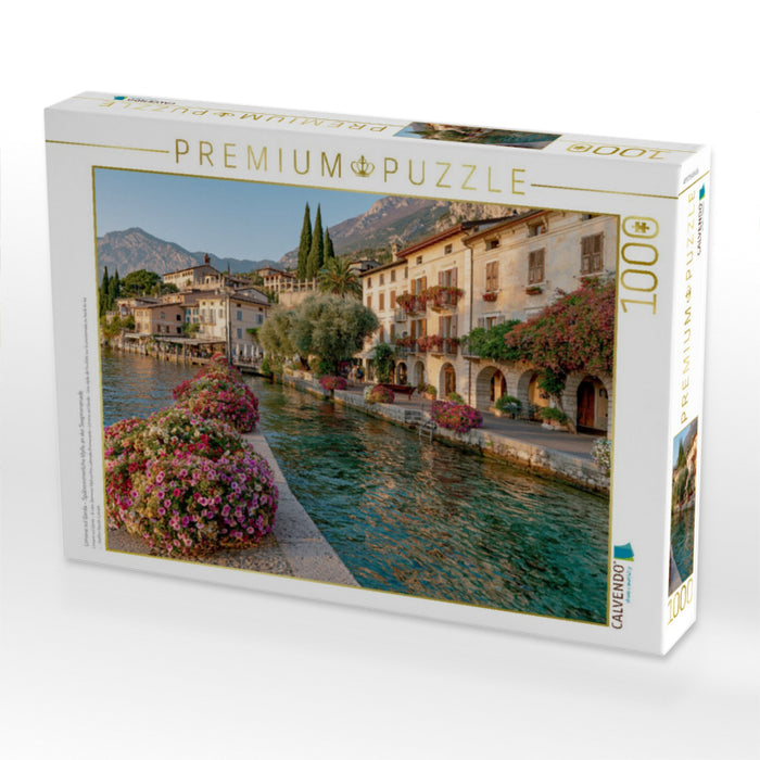 Limone sul Garda – Spätsommerliche Idylle an der Seepromenade - CALVENDO Foto-Puzzle'