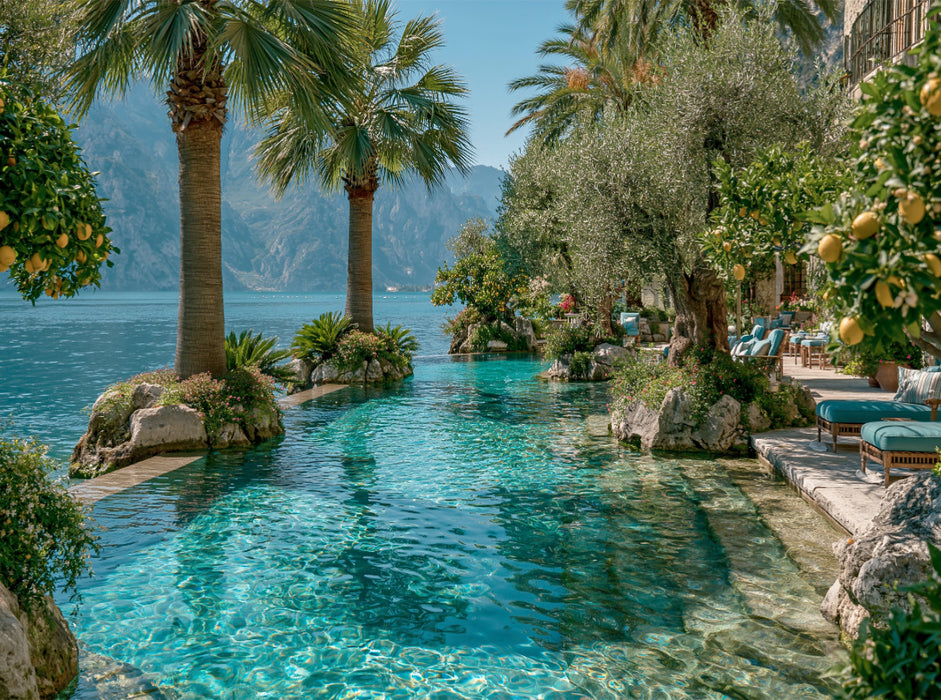 Gardasee – Mediterrane Gärten voller Frühlingslicht - CALVENDO Foto-Puzzle'