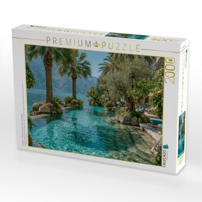 Gardasee – Mediterrane Gärten voller Frühlingslicht - CALVENDO Foto-Puzzle'