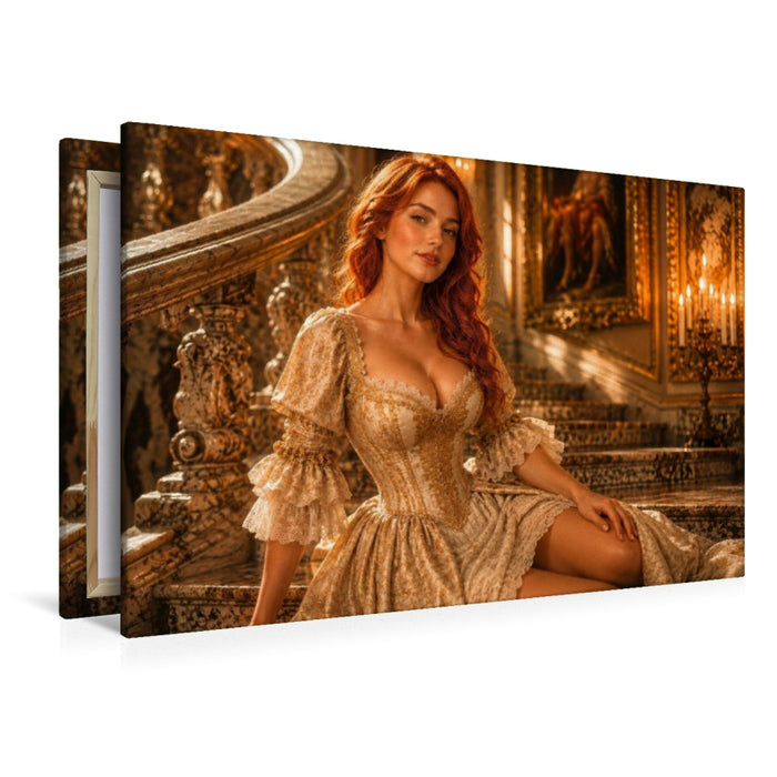 Premium Textil-Leinwand Geneviève