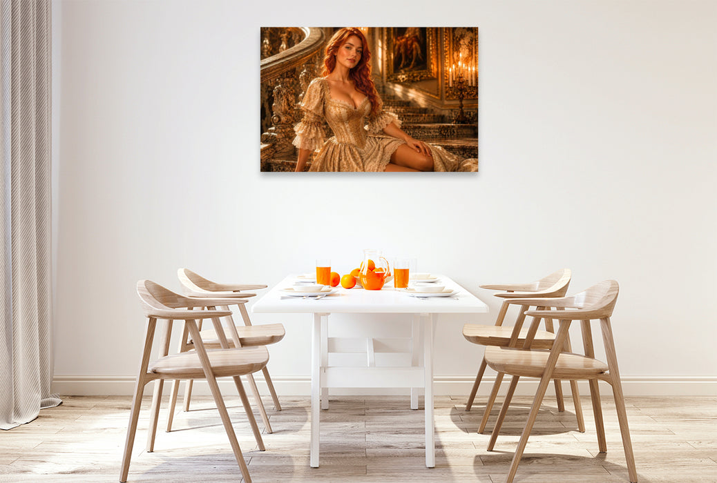 Premium Textil-Leinwand Geneviève