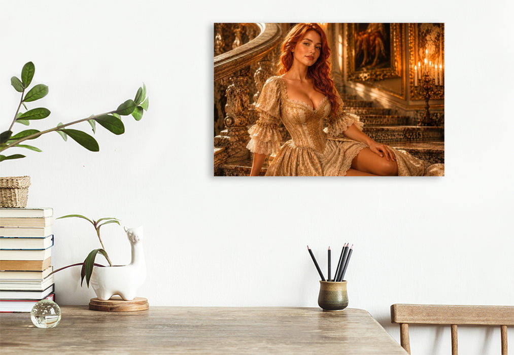 Premium Textil-Leinwand Geneviève