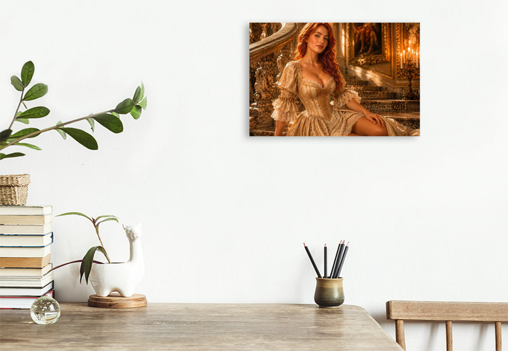 Premium Textil-Leinwand Geneviève