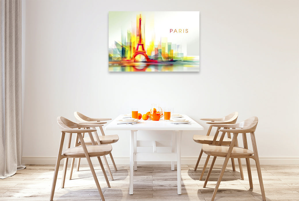 Premium Textil-Leinwand Paris