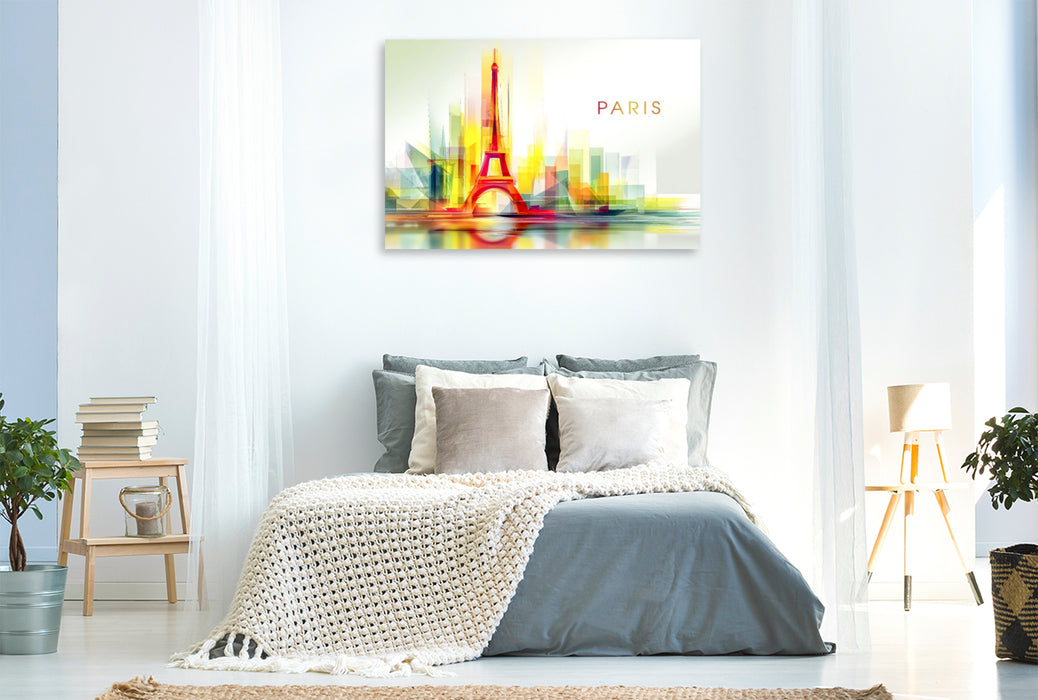 Premium Textil-Leinwand Paris