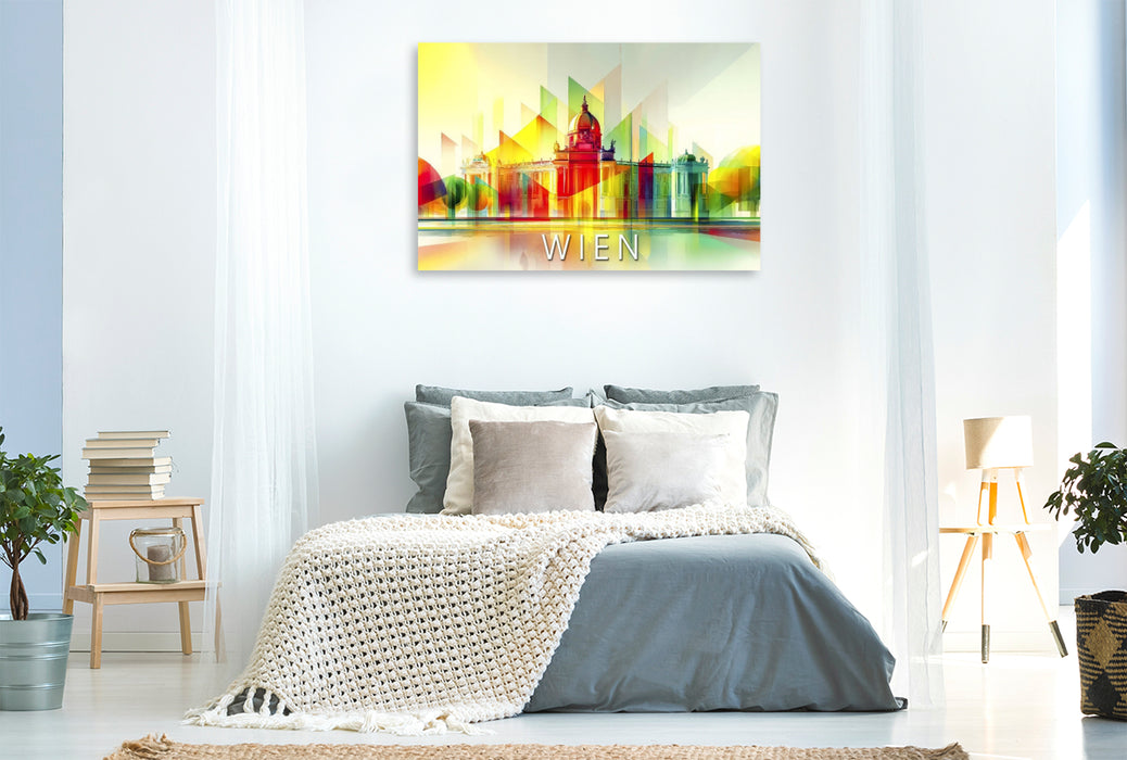 Premium Textil-Leinwand Wien