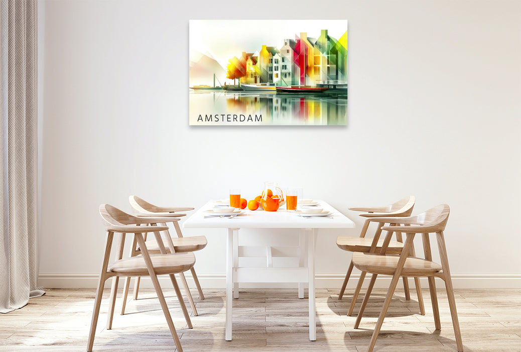 Premium Textil-Leinwand Amsterdam