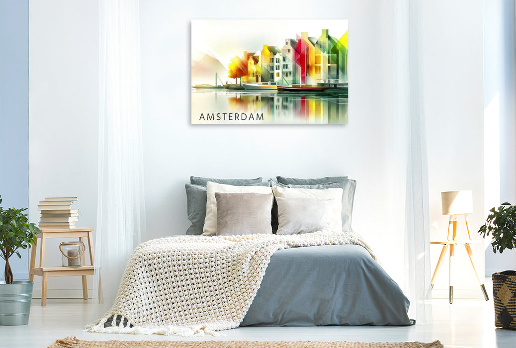 Premium Textil-Leinwand Amsterdam