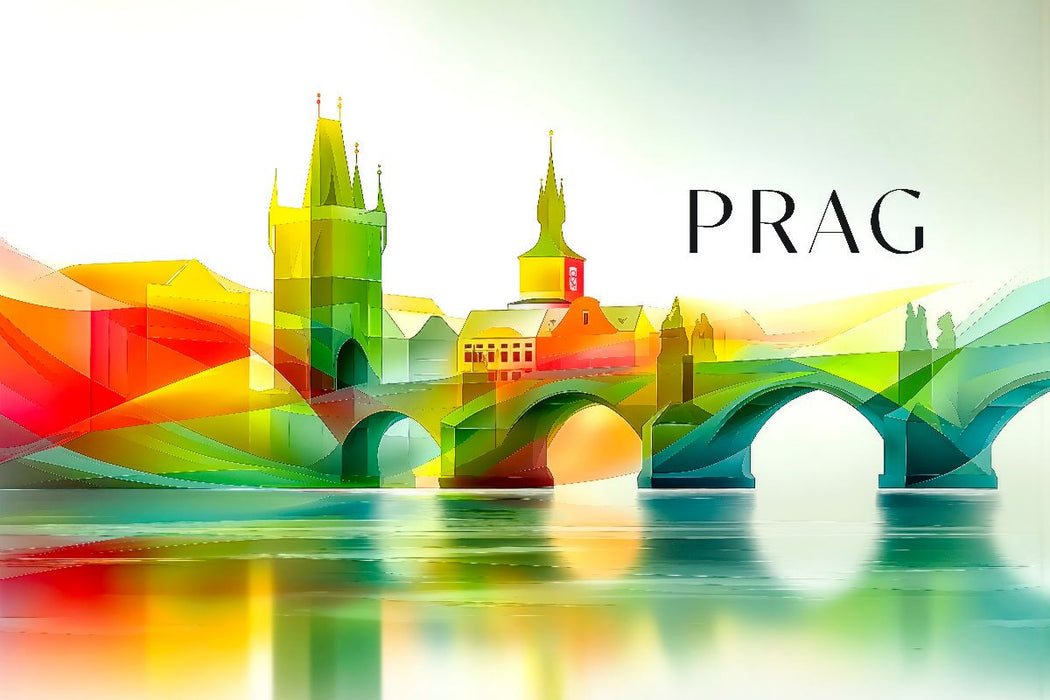 Premium Textil-Leinwand Prag