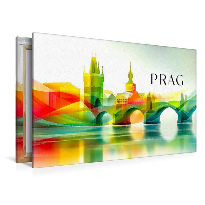 Premium Textil-Leinwand Prag