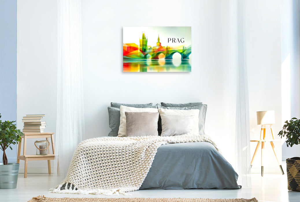 Premium Textil-Leinwand Prag