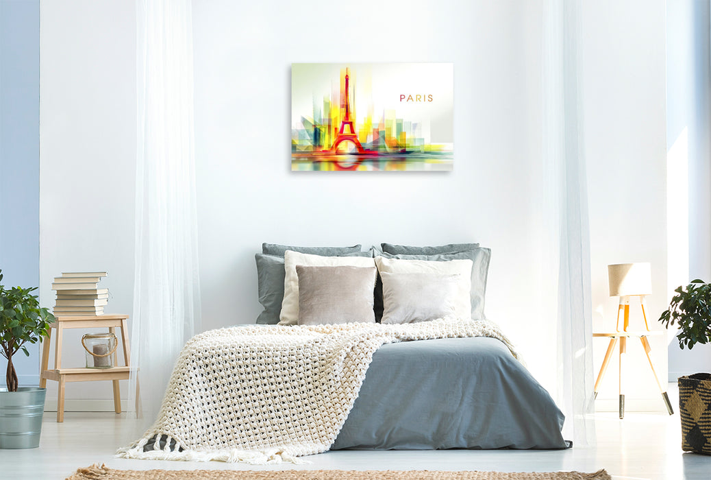 Premium Textil-Leinwand Paris