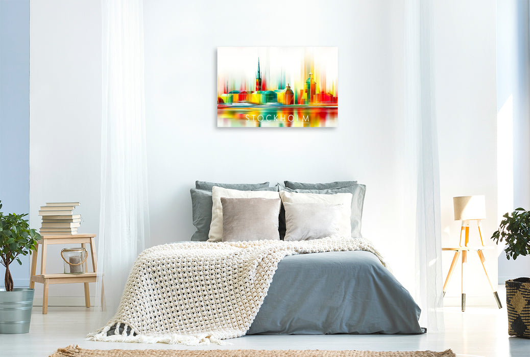 Premium Textil-Leinwand Stockholm