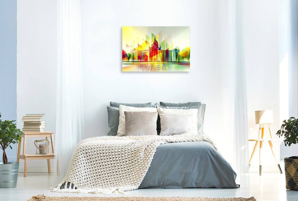 Premium Textil-Leinwand Wien