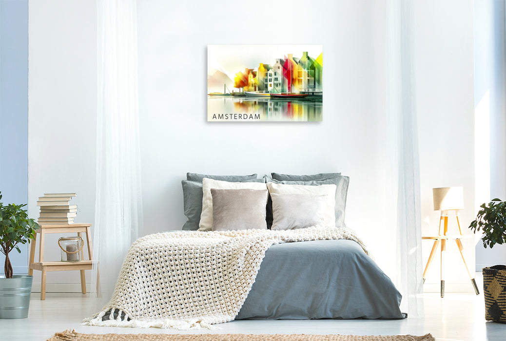 Premium Textil-Leinwand Amsterdam