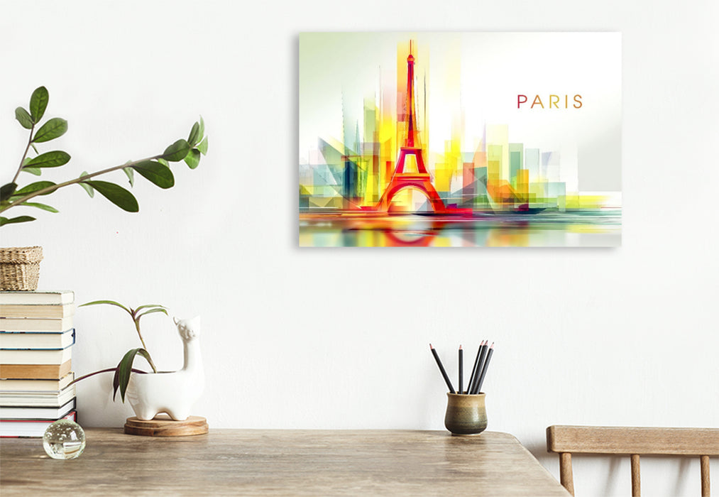Premium Textil-Leinwand Paris
