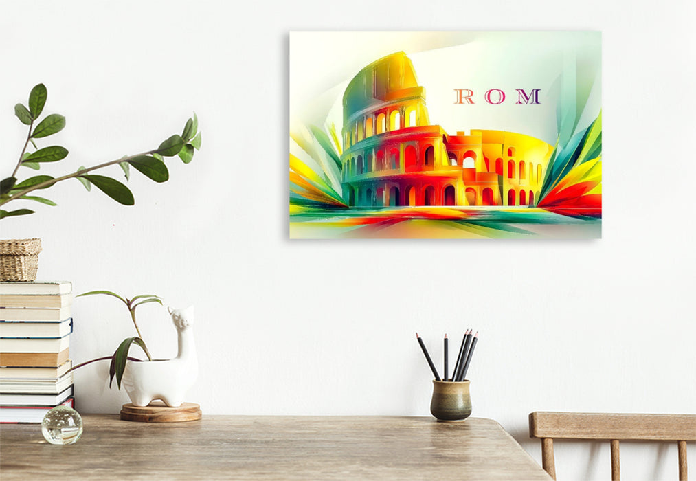 Premium Textil-Leinwand Rom