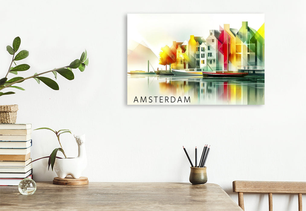 Premium Textil-Leinwand Amsterdam