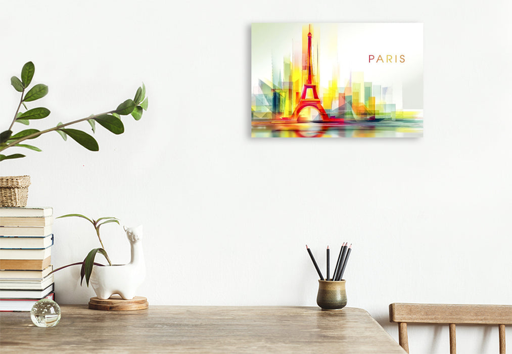 Premium Textil-Leinwand Paris