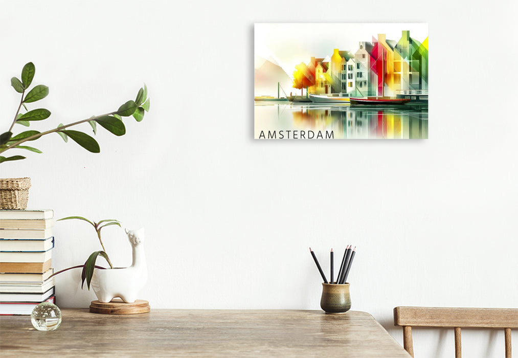 Premium Textil-Leinwand Amsterdam