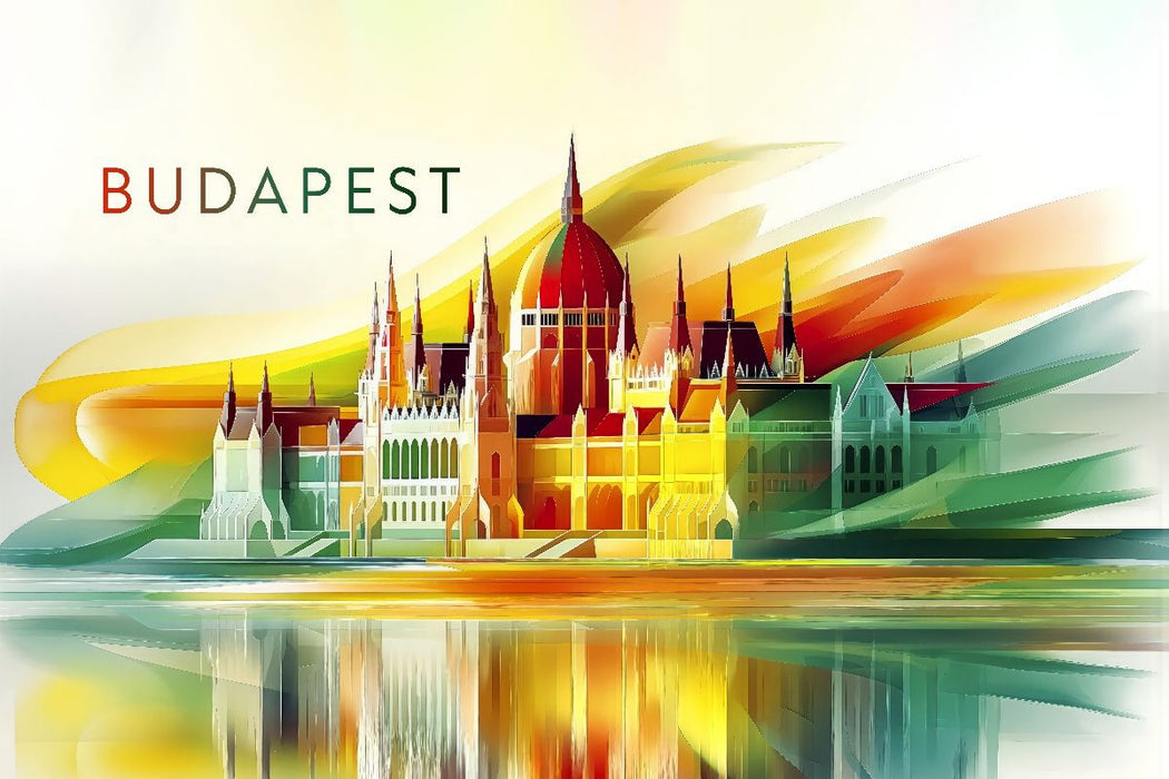 Premium Textil-Leinwand Budapest