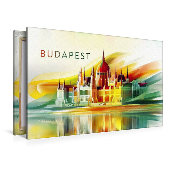Premium Textil-Leinwand Budapest