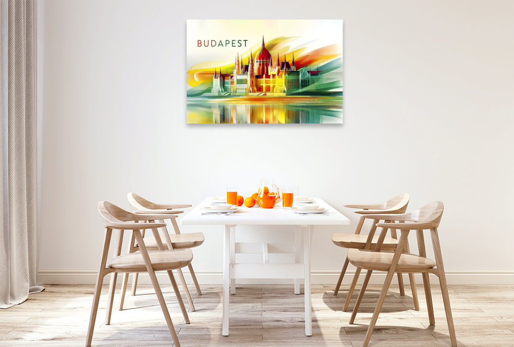 Premium Textil-Leinwand Budapest