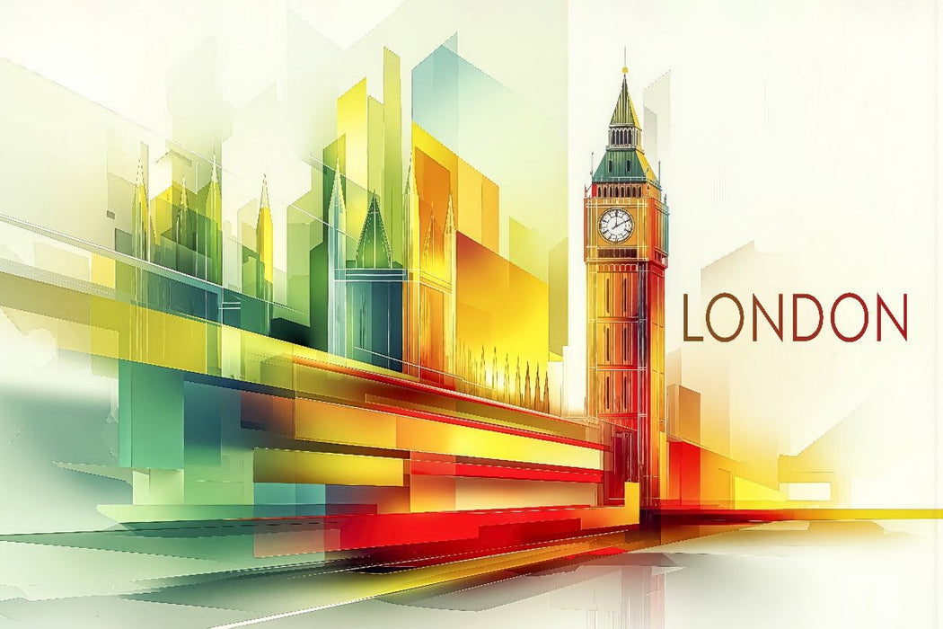 Premium Textil-Leinwand London