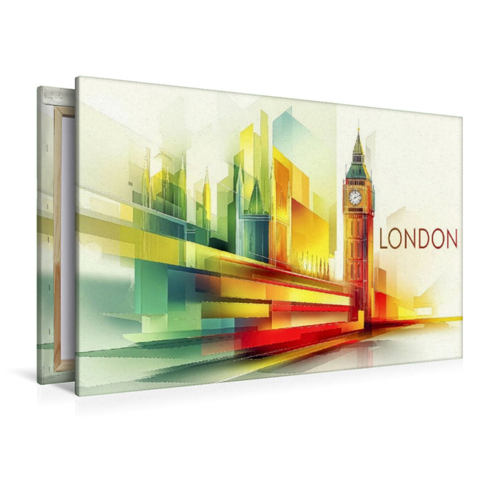 Premium Textil-Leinwand London