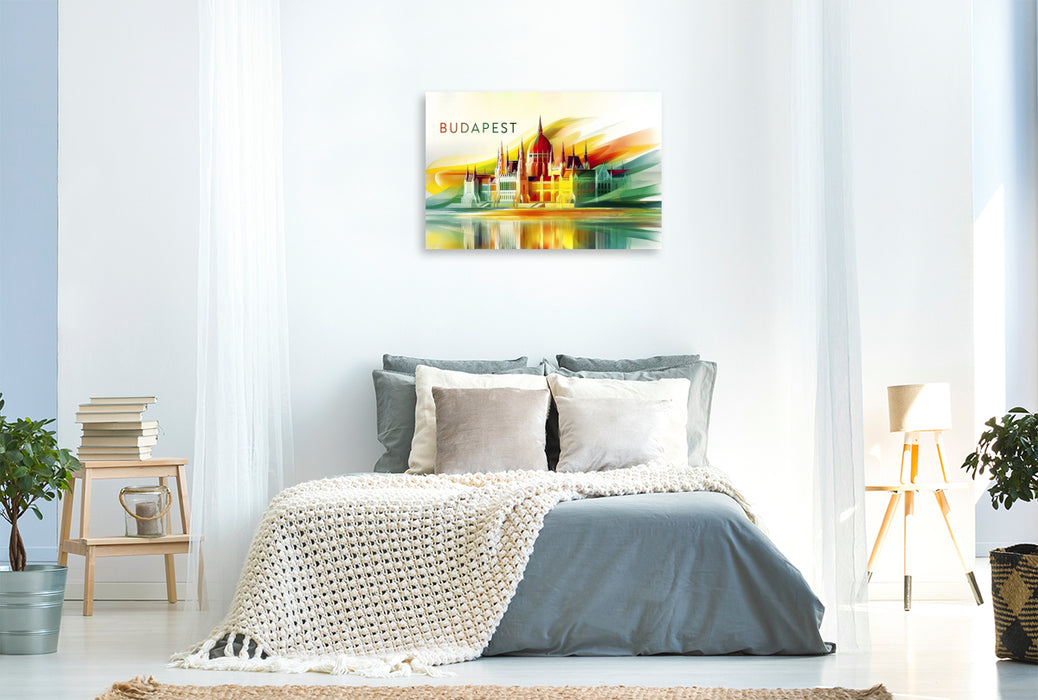Premium Textil-Leinwand Budapest
