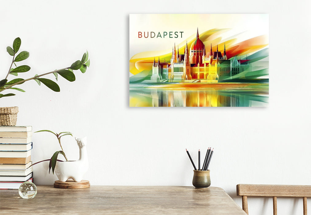 Premium Textil-Leinwand Budapest