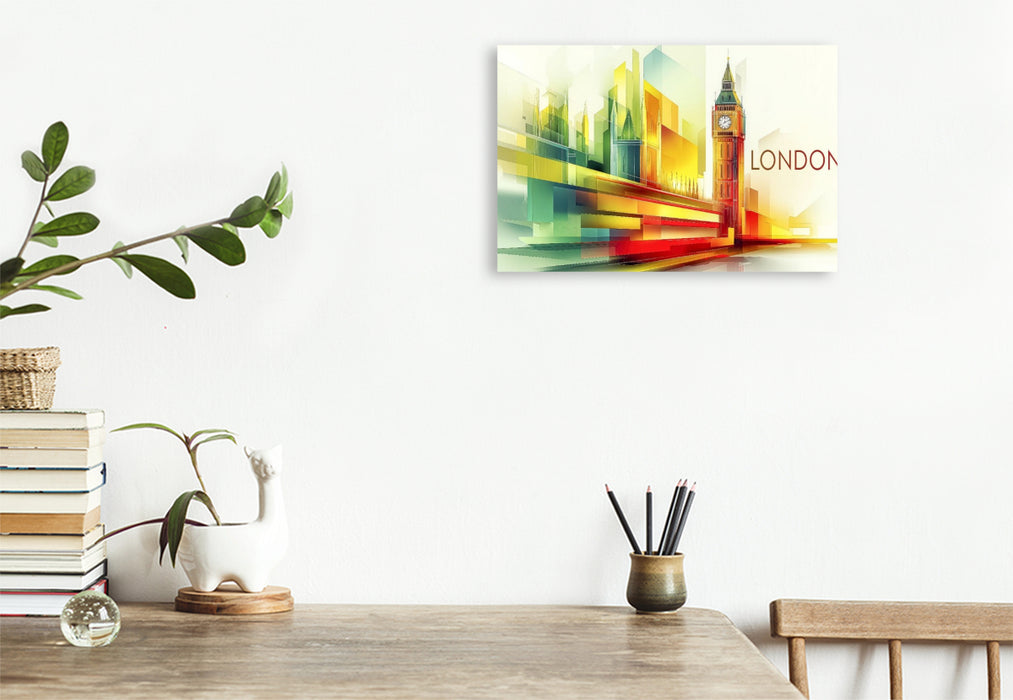 Premium Textil-Leinwand London