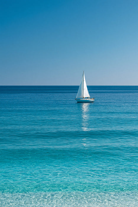 Premium Textil-Leinwand Tropea, Italien – Sommerstille über dem Tyrrhenischen Meer