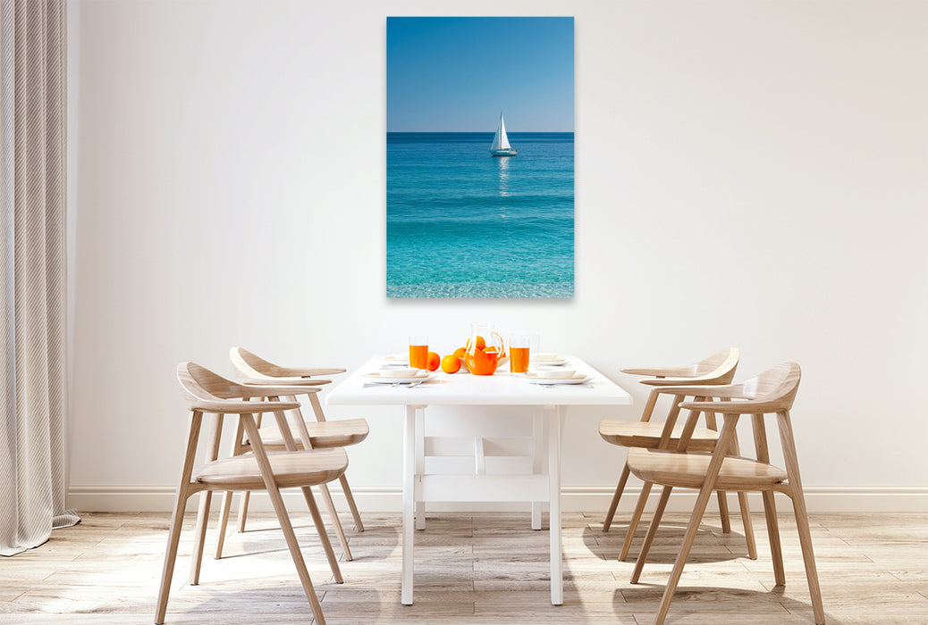 Premium Textil-Leinwand Tropea, Italien – Sommerstille über dem Tyrrhenischen Meer