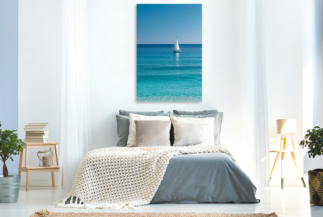 Premium Textil-Leinwand Tropea, Italien – Sommerstille über dem Tyrrhenischen Meer