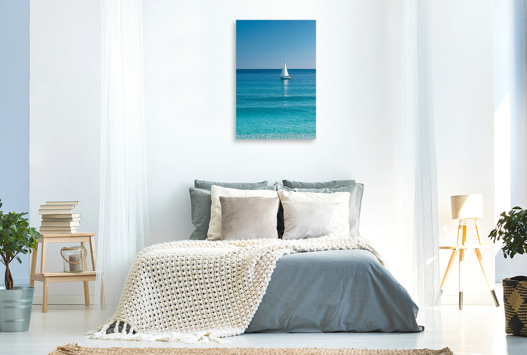 Premium Textil-Leinwand Tropea, Italien – Sommerstille über dem Tyrrhenischen Meer