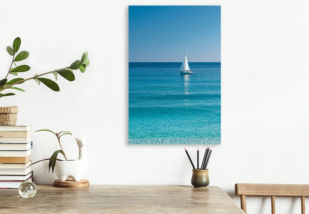 Premium Textil-Leinwand Tropea, Italien – Sommerstille über dem Tyrrhenischen Meer