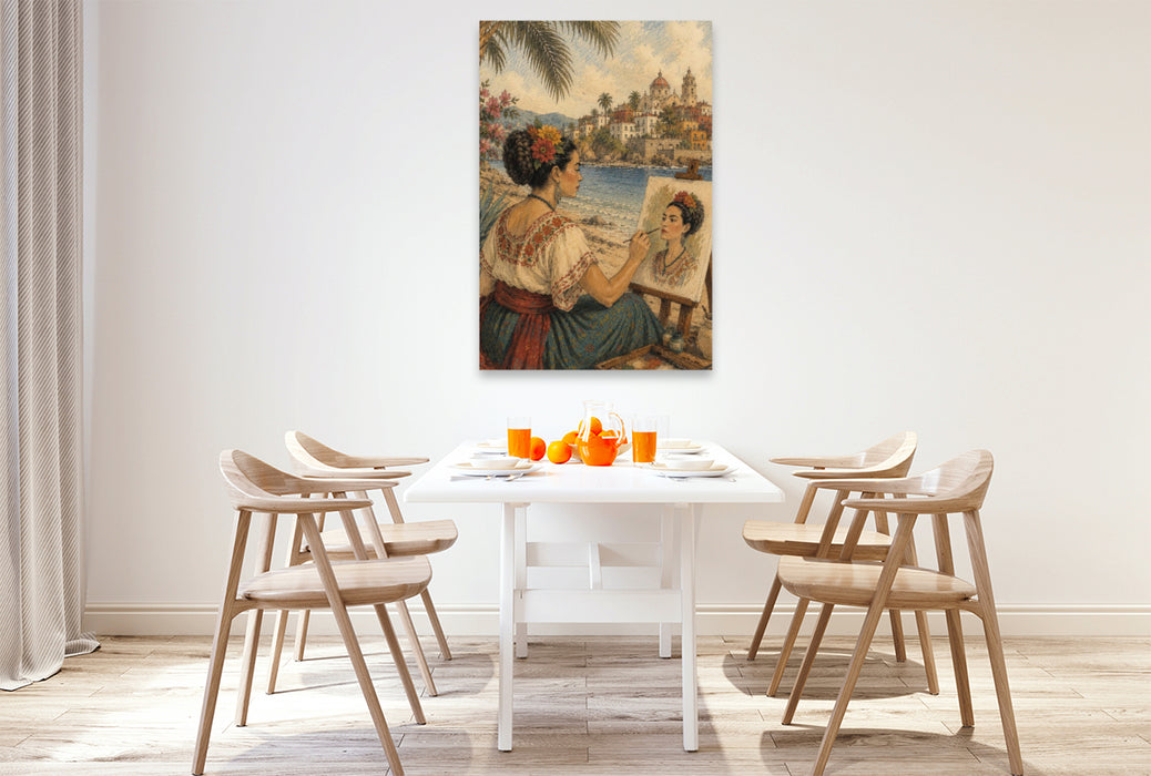 Premium Textil-Leinwand Painted Between Sea and Sky