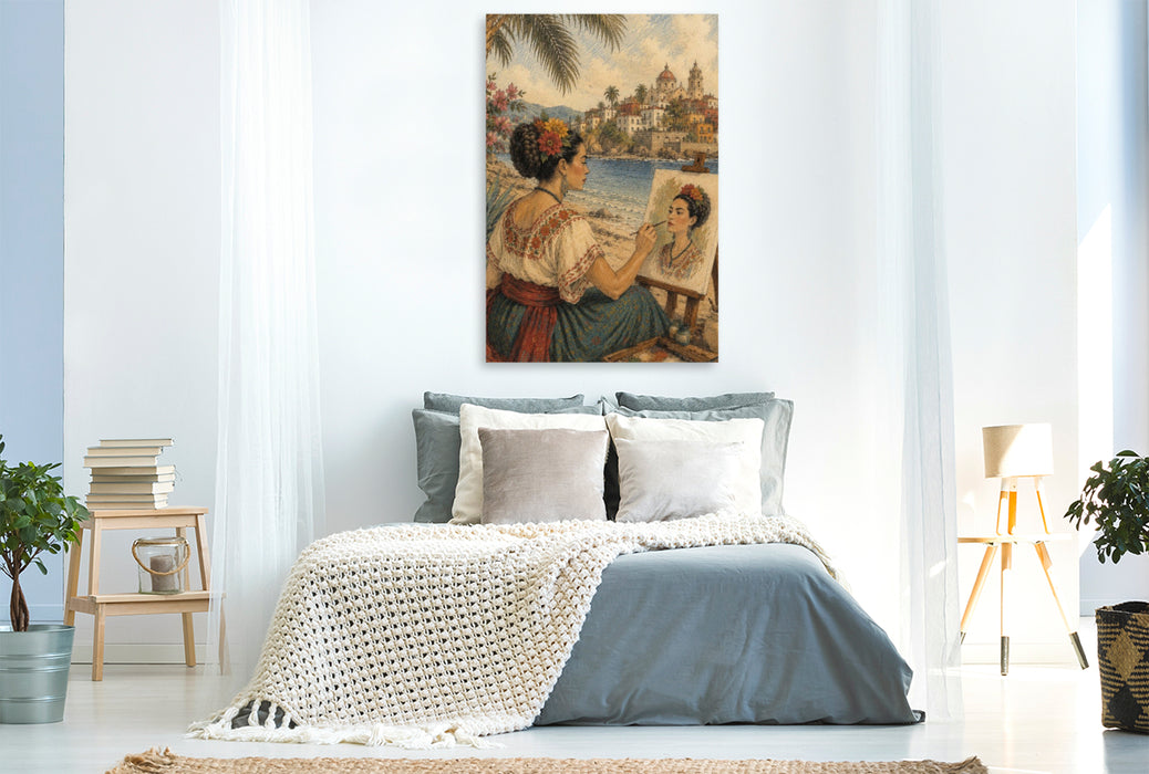 Premium Textil-Leinwand Painted Between Sea and Sky