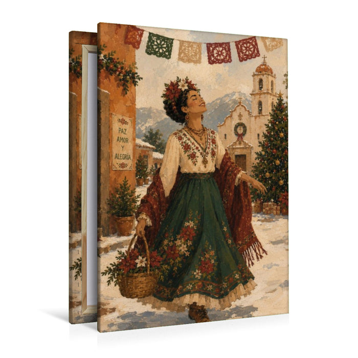 Premium Textil-Leinwand Where Christmas Smells Like Flowers