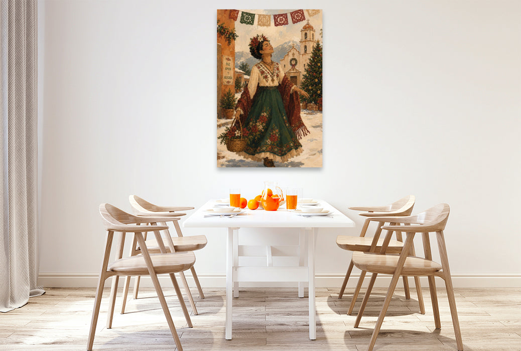 Premium Textil-Leinwand Where Christmas Smells Like Flowers