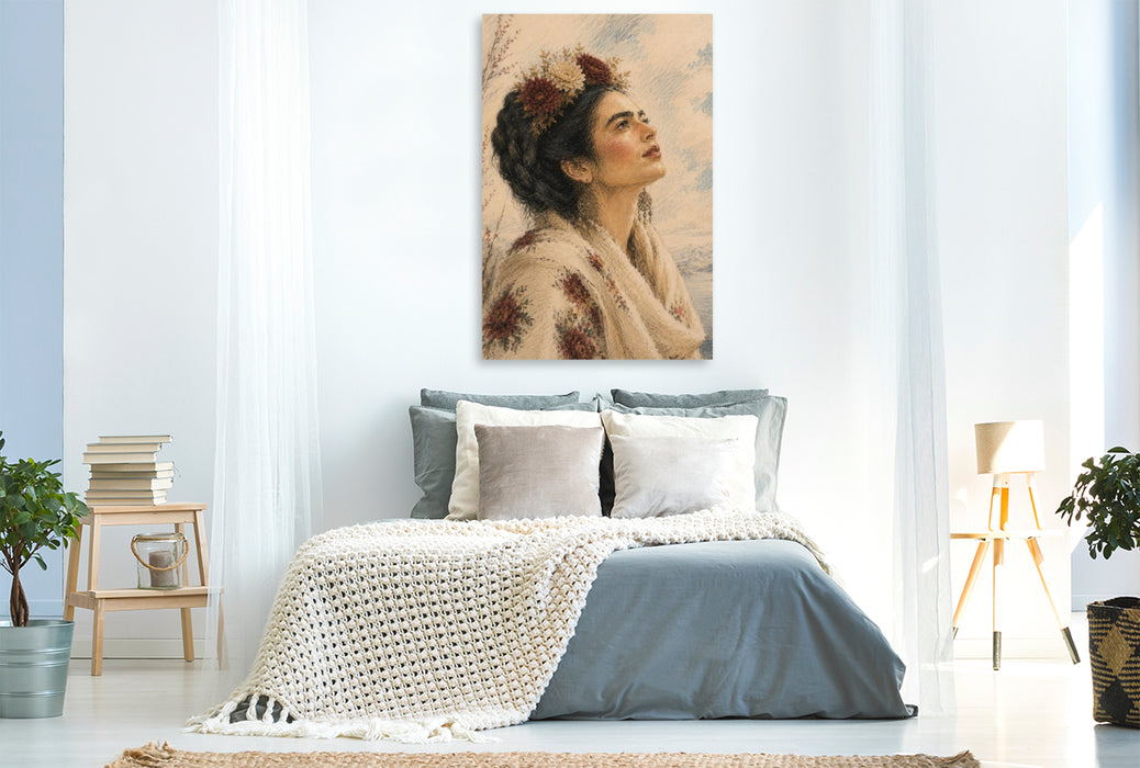 Premium Textil-Leinwand Between Snow and Hope