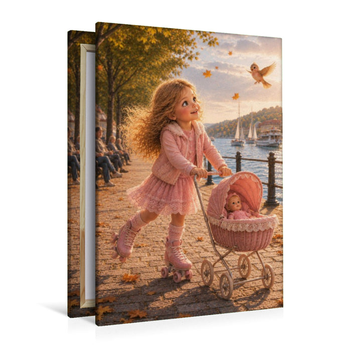 Premium Textil-Leinwand Herbstausflug