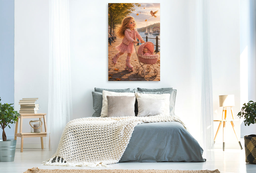 Premium Textil-Leinwand Herbstausflug