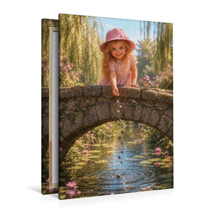 Premium Textil-Leinwand Der kleine Glücksstein
