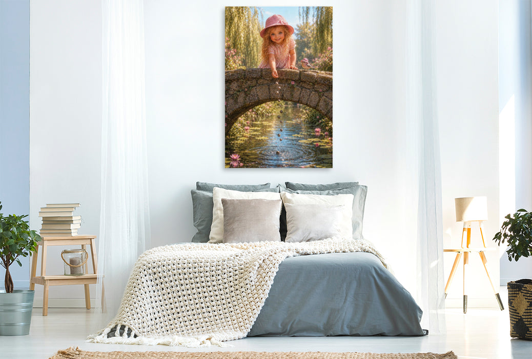 Premium Textil-Leinwand Der kleine Glücksstein