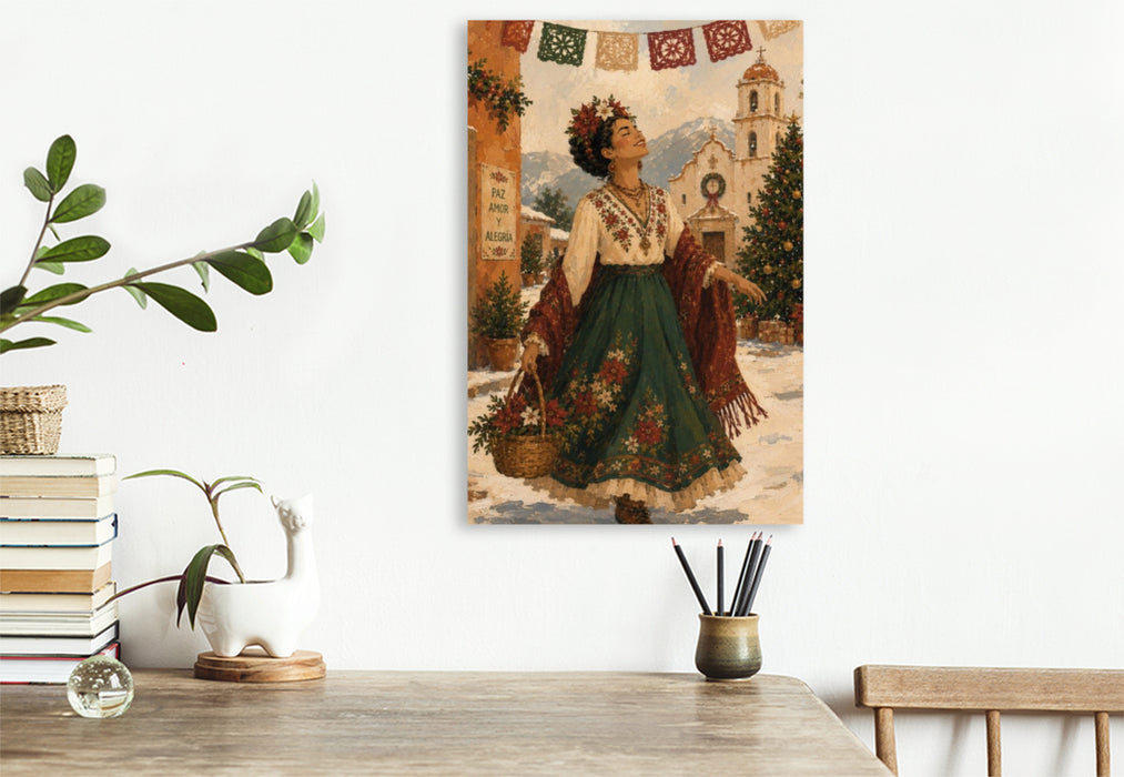 Premium Textil-Leinwand Where Christmas Smells Like Flowers