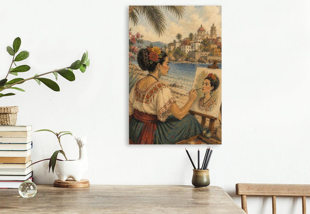 Premium Textil-Leinwand Painted Between Sea and Sky