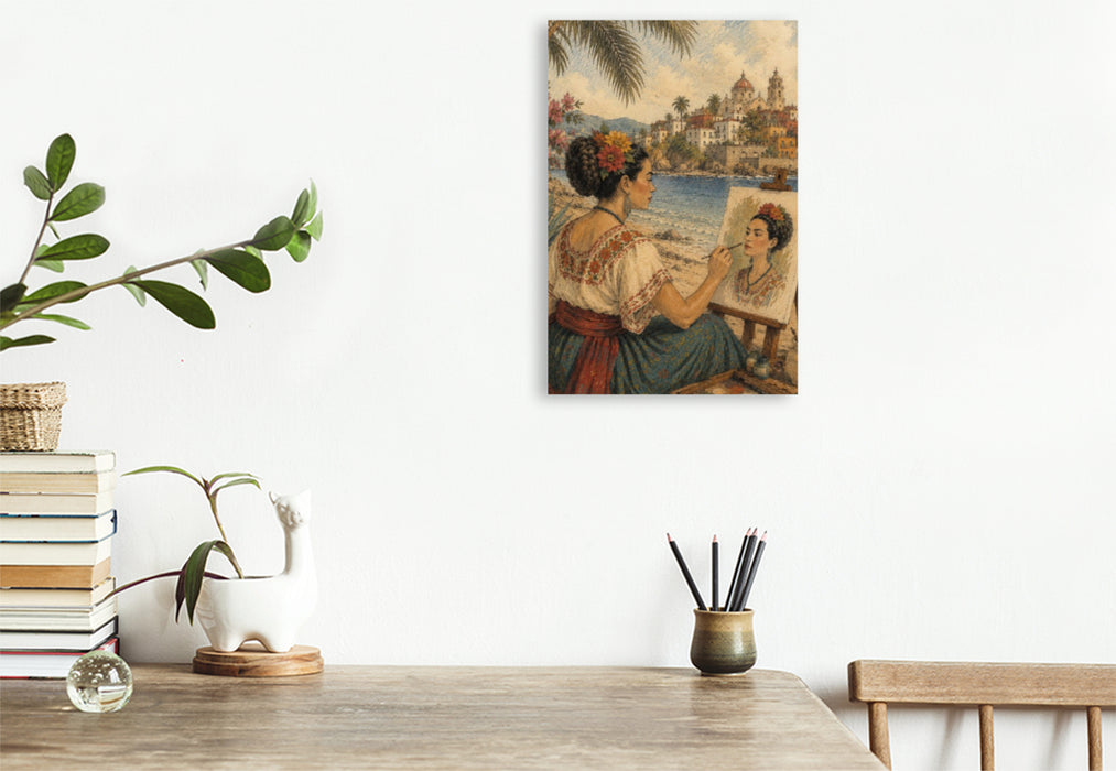Premium Textil-Leinwand Painted Between Sea and Sky