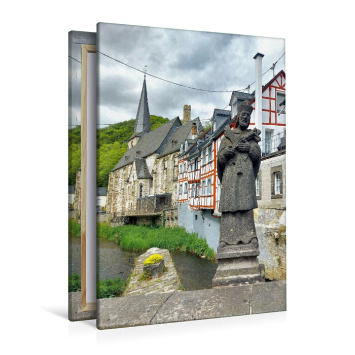 Premium Textil-Leinwand Johannes Nepomuk, der Brückenheilige in Monreal